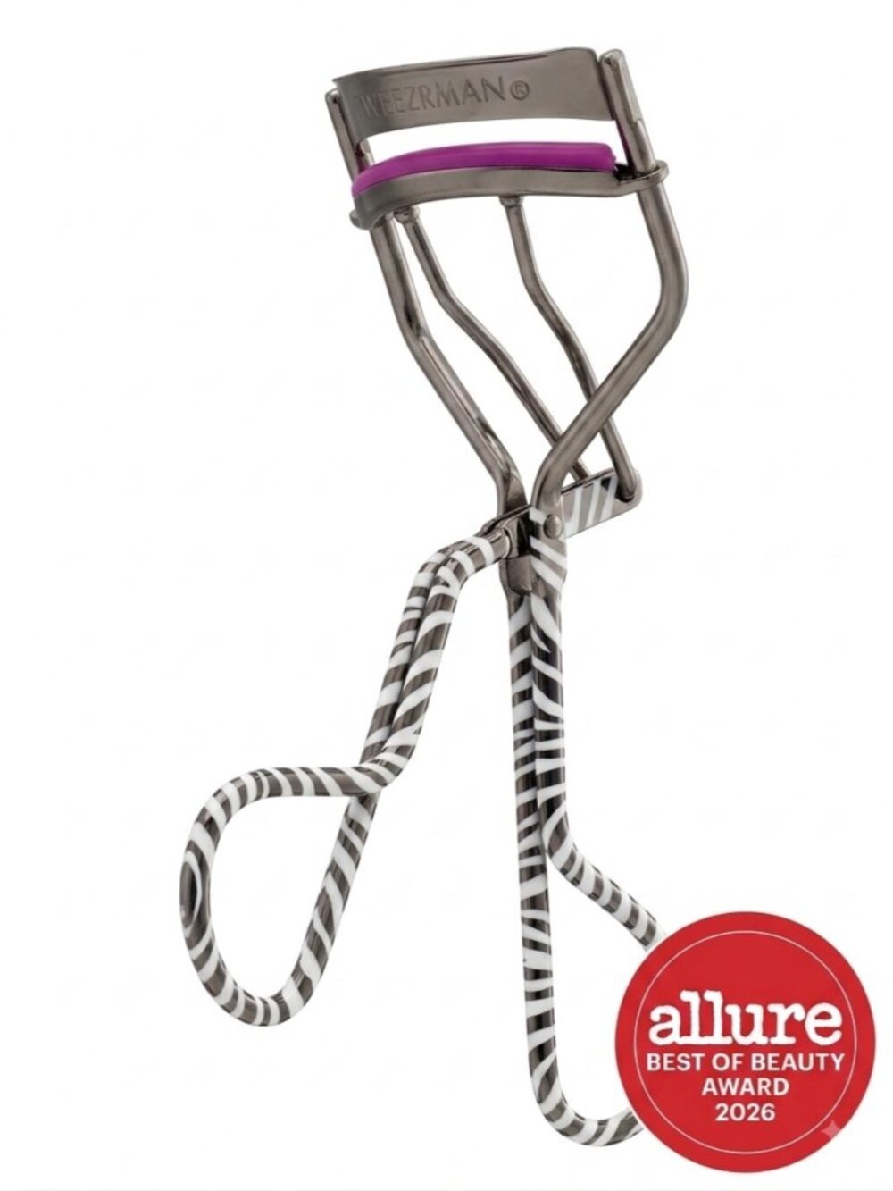 RARE Tweezerman Allure Award 2026 SephoraZebra Stripe deluxe Eyelash Curler Pink